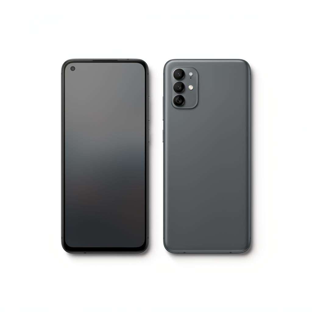 Samsung Galaxy A-series smartphone in graphite