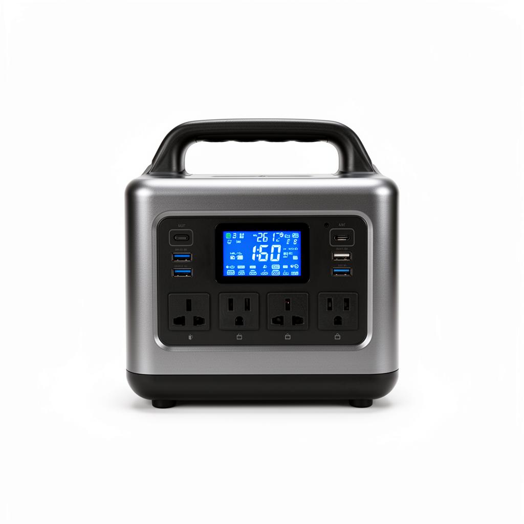 Portable power station with digital display
